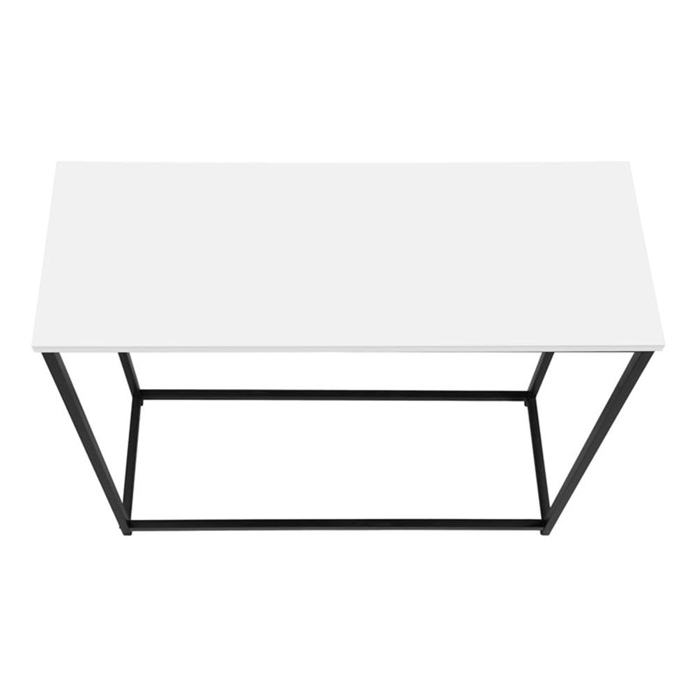 Monarch Specialties 2252 Accent Table, Console, Entryway, Narrow, Sofa, Living Room, Bedroom, Metal, Laminate, White, Black, Contemporary, Modern Table-32, 31.5&Quot; L X 11.5&Quot; W X 29&Quot; H