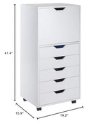 Ergode Wood Halifax 5-Drawer High Cabinet - Versatile Storage Solution