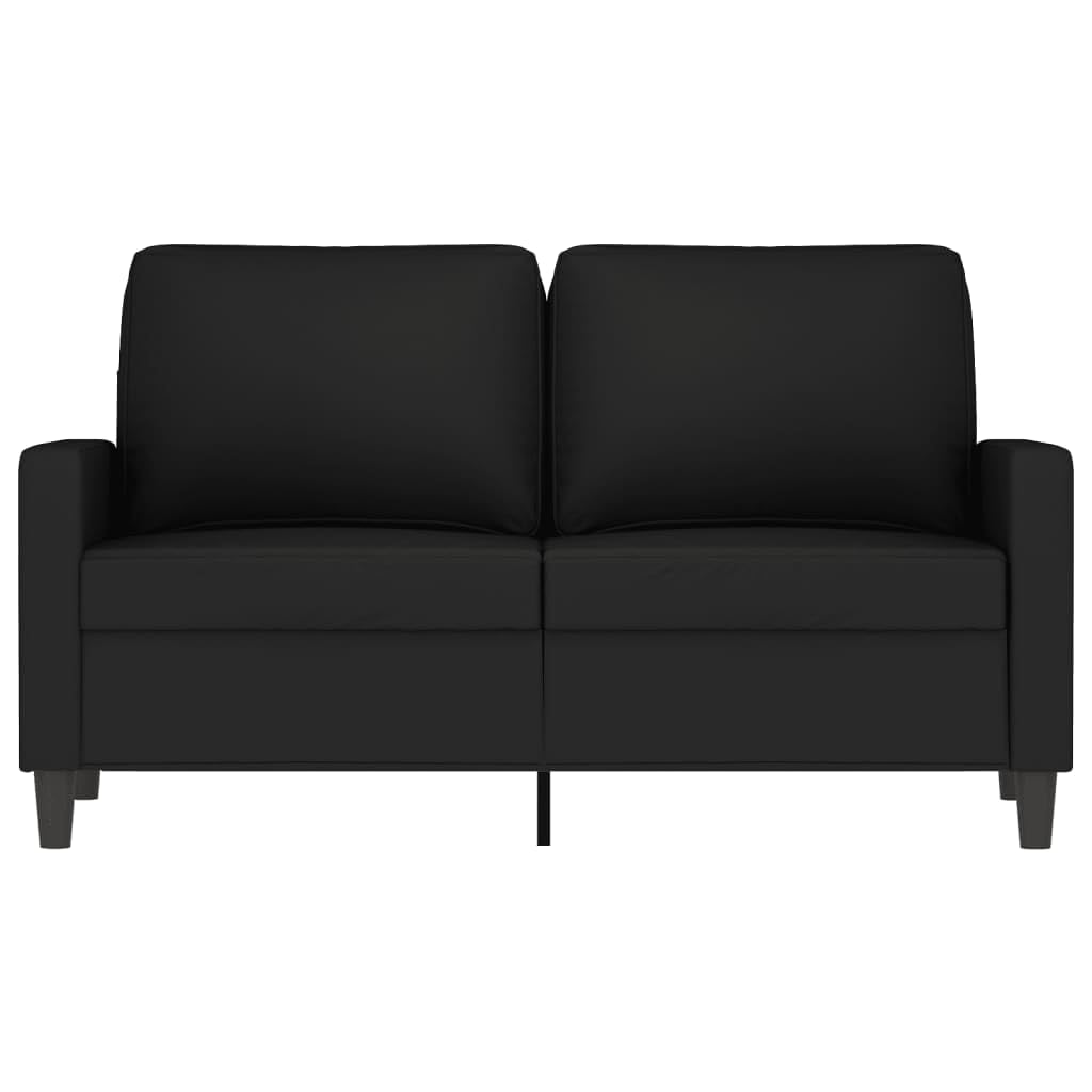 vidaXL Modern 2-Seater Sofa - Black Velvet - Luxurious Touch, Durable Metal Frame - Comfortable Padded Seats and Armrests - Perfect for Living Room, Lounge or Office Area
