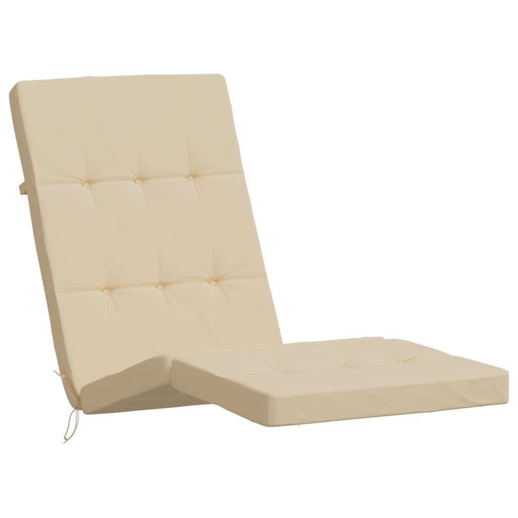 vidaXL - Comfortable and Versatile Deck Chair Cushions; Made of Durable Taupe Oxford Fabric; Soft Foam Fiber Filling; Ideal for 