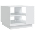vidaXL Coffee Table White 21.7"x21.7"x16.9" Engineered Wood