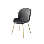 Acme Chuchip Side Chair in Gray Velvet and Gold