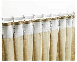 Ikiriska Curtain Tape with Hooks Silver for Ceiling Track System or Rods (100" Panel)
