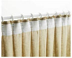 Ikiriska Curtain Tape with Hooks Silver for Ceiling Track System or Rods (100" Panel)