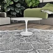 Ergode Lippa 60' Oval Dining Table - Timeless Modernism, White Top, Tapered Base