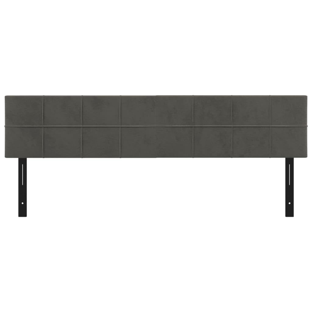 vidaXL Headboards 2 pcs Dark Gray 35.4"x2"x30.7"/34.6" Velvet