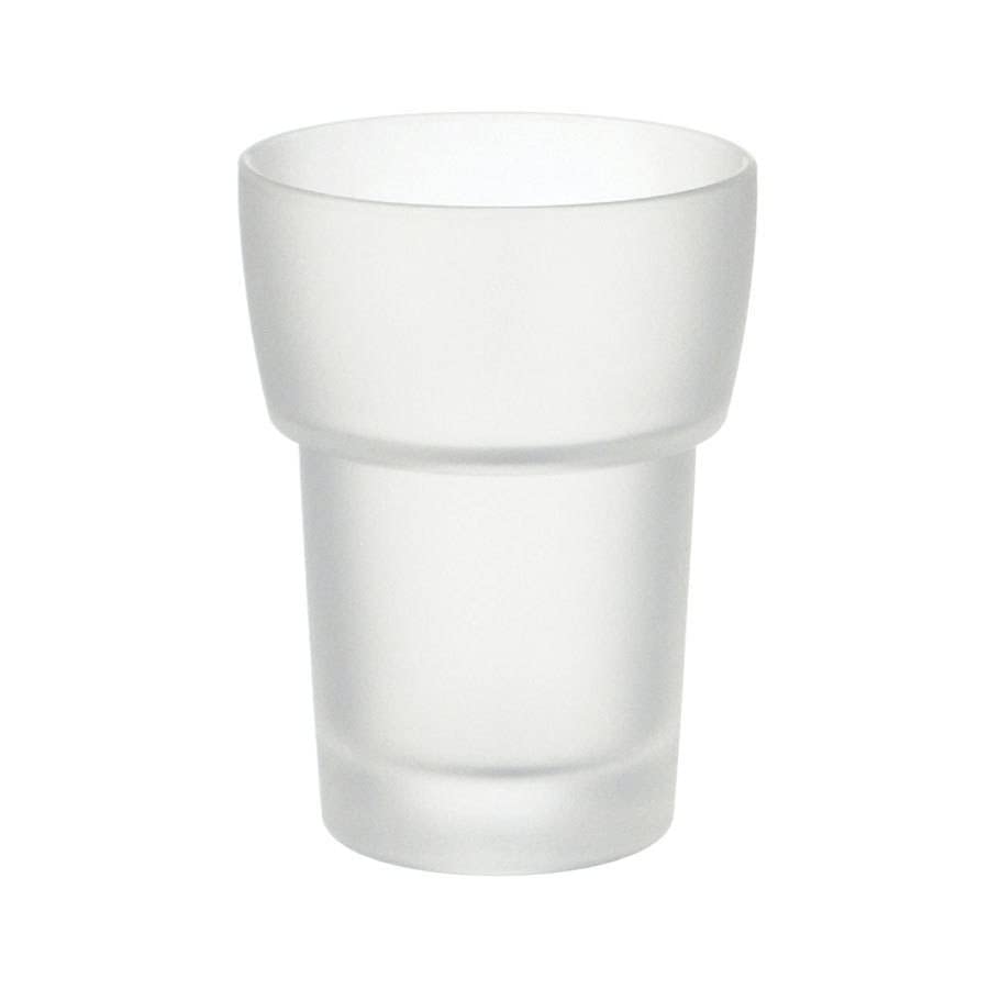 Decent Glass New Frosted Glass Toothbrush Holder Replacement Glass for Washroom, Simply Place Where Want, No Need to Screw/Fitti