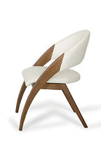 HomeRoots Furniture Kitchen Restaurant Modern Cream and Walnut Dining Chair