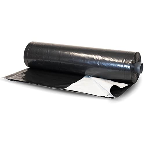 Farm Plastic Supply - Panda Film Light Deprivation Greenhouse Cover - 6 Mil - (50' X 100') - 100% Blackout Tarp, Black White Pla