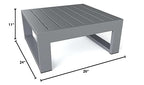 Anderson Teak DS-1006 Lucca Modern Side Table, Grit Grey