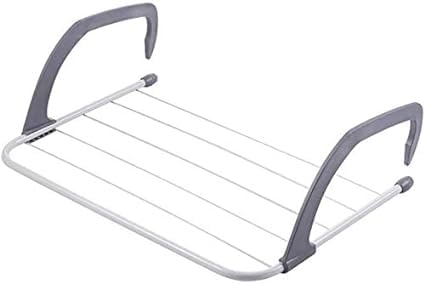 GNOLY Portable Clothes Drying Rack Shelf Balcony Window Laundry Hanger Cloth Socks Plant Storage Holder Folding Clothes Towel Dr