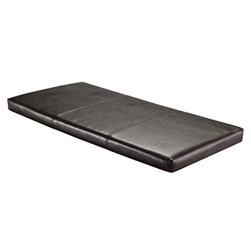 Ergode Wood Paige Seat Cushion: Comfortable PU Faux Leather Bench Cushion in Espresso. Easy to Clean. 34.02" W x 15.98" D x 2.17" H. 2.16 lbs