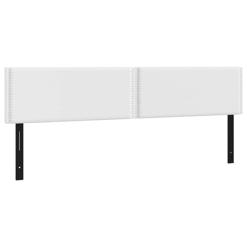 vidaXL Led Headboard, Upholstered Headboard for Bed Home, Bed Headboard with LED Light, Bedroom Furniture, White 70.9&quot;x2&quot;x30.7&quot;/34.6&quot; Faux Leather