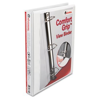 Universal Comfort Grip Deluxe Plus D-Ring View Binder Bndr,1'Drng,Comfrt Grp,We (Pack Of20)