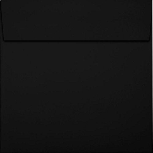 Luxpaper Square Invitation Envelopes | Peel & Press | 5' X 5' | Midnight Black | 80Lb. Text | 50 Qty