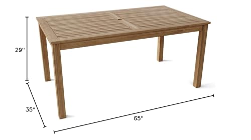 Anderson Teak TB-065DT 65" Rectangular Teak Dining Table - Thumbnail 2