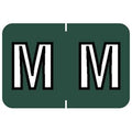 Tabbies Barkley Abkm Compatible 71620 Series Alpha Labels, Dark Green 'M', 1   H X 1-1/2   W Label Size, Filing Color Code Sys