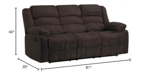 HomeRoots 40&quot; Contemporary Brown Fabric Sofa