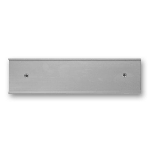 10 X 2 Wall Or Door Nameplate Holder With Clear Plastic Insert - Pack Of 10 (Silver)