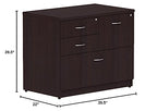 Lorell 2-Box/1-File Espresso 4-Drawer Lateral File