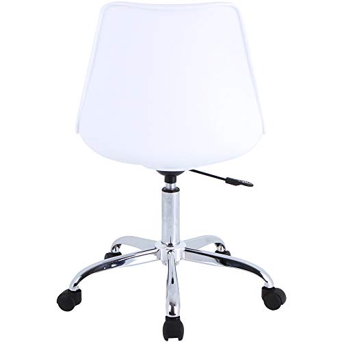 Lorell Plastic Shell Task Chair, 37.4&quot; x 23.9&quot; x 16.5&quot;, White