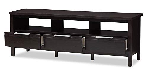 Baxton Studio Elaine Modern and Contemporary Wenge Brown Finished TV Stand