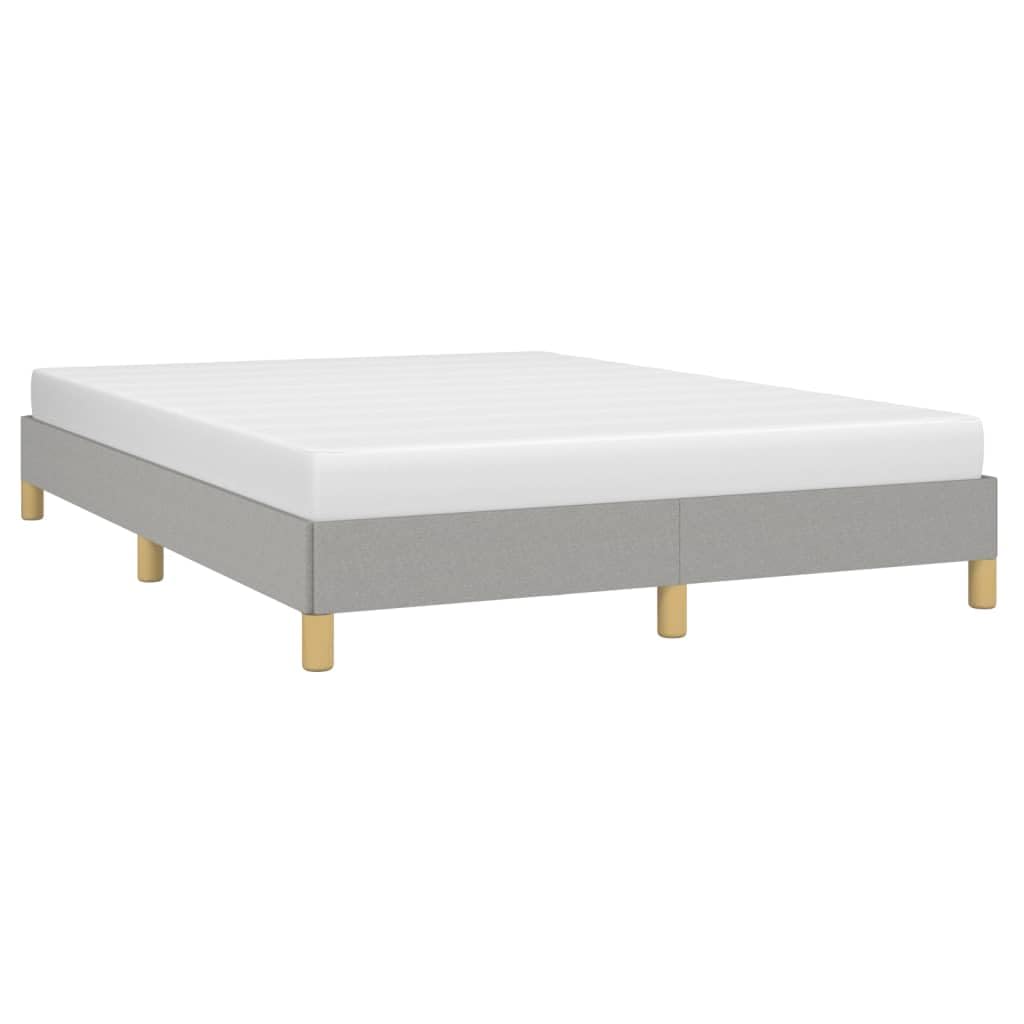 vidaXL Modern-Style Fabric Bed Frame, Queen Size, Light Gray, Suitable for 59.8&quot;x79.9&quot; Mattress, with California Proposition 65 Warning