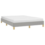 vidaXL Modern-Style Fabric Bed Frame, Queen Size, Light Gray, Suitable for 59.8"x79.9" Mattress, with California Proposition 65 Warning