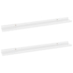 Vidaxl 2X Wall Shelves Wall Mounted Storage Hanging Display Organizer Living Room Home Interior Office Cd Rack Ledge Floating Hi