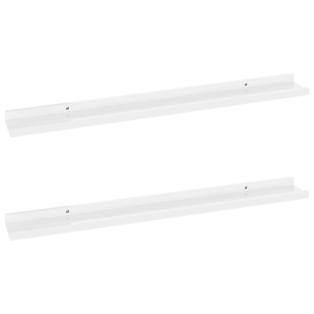 Vidaxl 2X Wall Shelves Wall Mounted Storage Hanging Display Organizer Living Room Home Interior Office Cd Rack Ledge Floating Hi