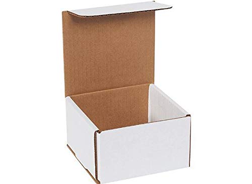Secure Seal Shipping Boxes - 5X5X3' Mailers - White Foldable Corrugated Cardboard Packaging For Mailing, Moving, Storage, And O