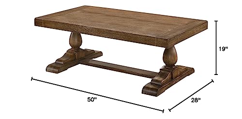Best Master Furniture Transitional Living Room Coffee Table, Driftwood