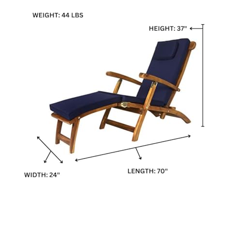 All Things Cedar TF53-B Teak Steamer Chair