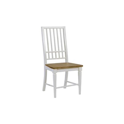 Progressive Furniture Shutters Dining Chair (2/Ctn), Light Oak/Distressed White