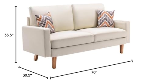 Lilola Home Bahamas Dark Gray Linen Sofa and Chair Set with 2 Throw Pillows