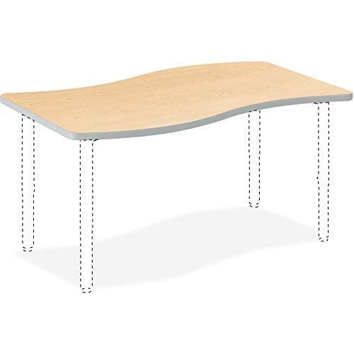 Hon Build Ribbon Shape Table Top, 54W X 30D, Natural Maple