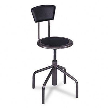 Safco Diesel Industrial Stool With Back Stool,Low Base,W/Back,Pwt Fel3312001 (Pack Of 2)