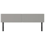 vidaXL Light Gray Headboards 2pcs - Classic Fabric Upholstery with Foam Filling, Engineered and Solid Larch Wood Construction - Suitable for Standard Bed Frames