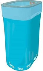 Caribbean Blue Flings Plastic Bin - 22'' X 15'' (Pack Of 1) - Stylish & Convenient Portable Waste Solution For Events & Parties