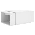 vidaXL Nesting Coffee Table Set 3 Piece Chipboard Side End Table Multi Colors