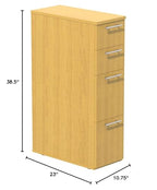 Mayline Skinny Tall Pedestal in Maple Finish ABSPTLMA