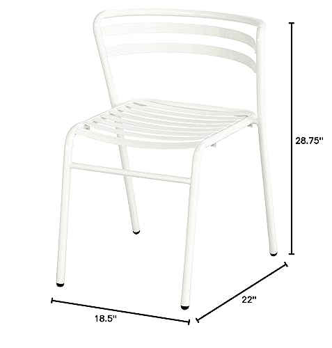 Safco Products Cogo Steel Indoor/Outdoor Chairs, Set Of 2, Red, 18.5&quot;W X 22&quot;D X 28.75&quot;H