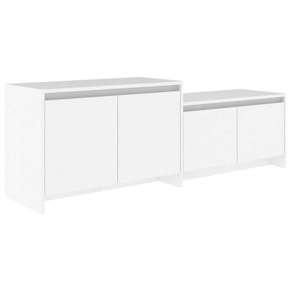 vidaXL TV Cabinet White 57.7&quot;x13.8&quot;x19.7&quot; Chipboard