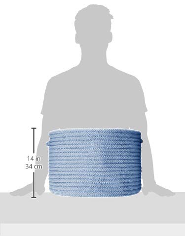 Colonial Mills Simply Home Solid Braided Basket, 18&quot;X18&quot;X12&quot;, Blue Ice
