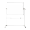 Viz-Pro Double-Sided Magnetic Mobile Whiteboard, 48 X 36 Inches, Steel Stand