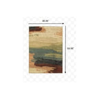 HomeRoots Multi Polypropylene 4’ x 6’ Modern Abstract Indoor Area Rug