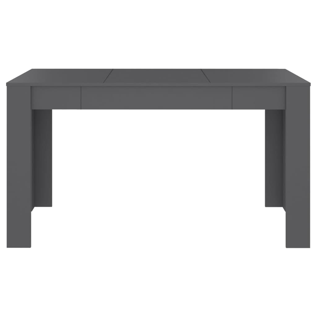 vidaXL Dining Table Gray 55.1&quot;x29.3&quot;x30&quot; Chipboard