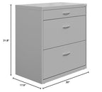 Lorell NuSparc Pencil Drawer Lateral File, Silver