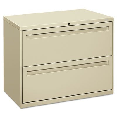 Hon 700 Series Lateral Files W/ Locks-2-Drawer Lateral File, 36&quot;X19-1/4&quot;X28-3/8&quot;, Putty