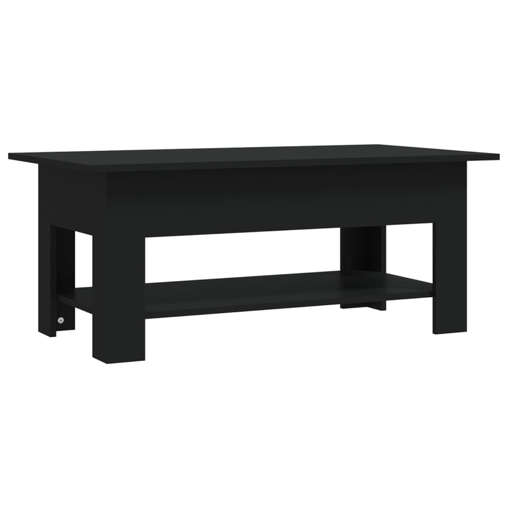 vidaXL Coffee Table Black 40.2"x21.7"x16.5" Engineered Wood